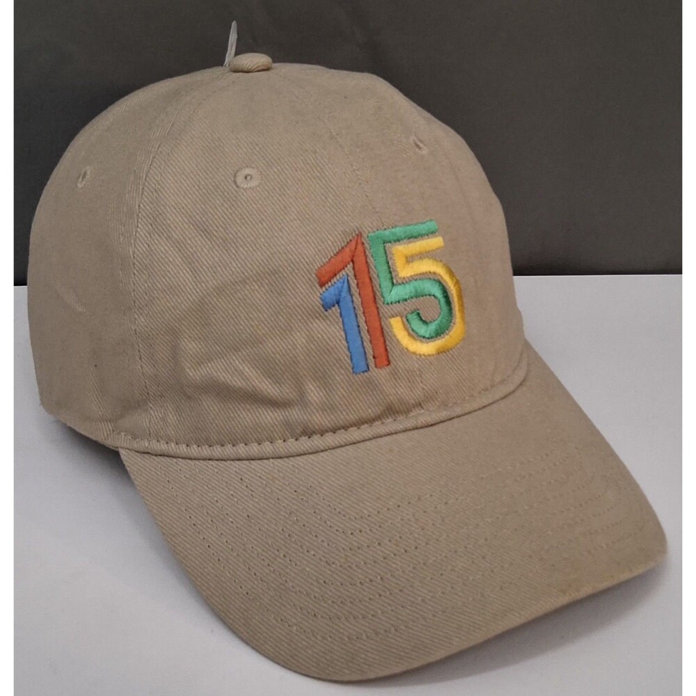Google 15th Anniversary Hat Vintage Employee Swag Cap Tan Cotton OTTO 18-253